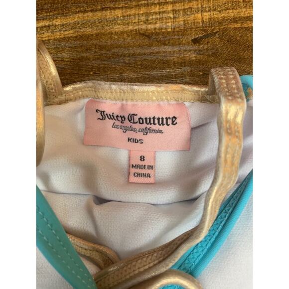 JUICY COUTURE Girl’s Tie Dye One Piece Rainbow Swimsuit / Size: 8 - Picture 3 of 8